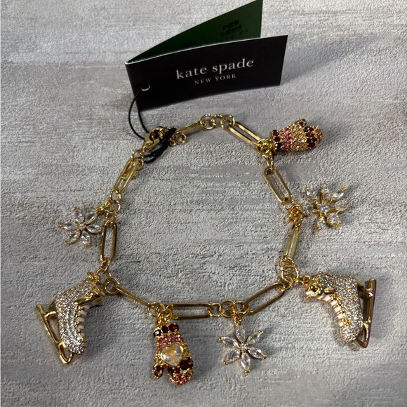 New! Kate Spade Snow Day Charm Bracelet - Picture 2 of 7